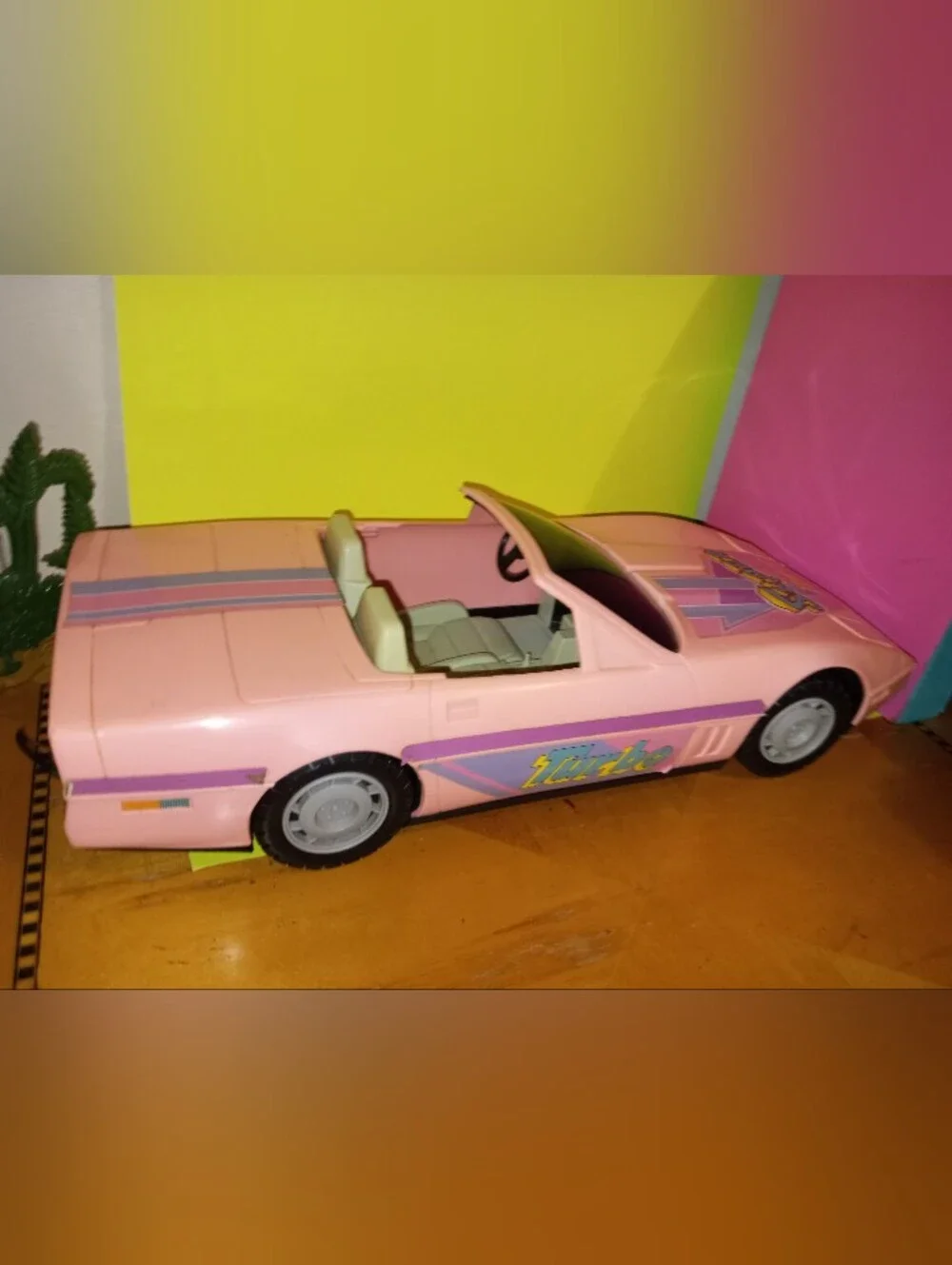Super Turbo Doll Car  Pink Corvette